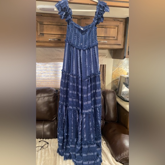 Anthropologie PQ Swim Victoria tiered maxi dress M/L - Picture 6 of 8